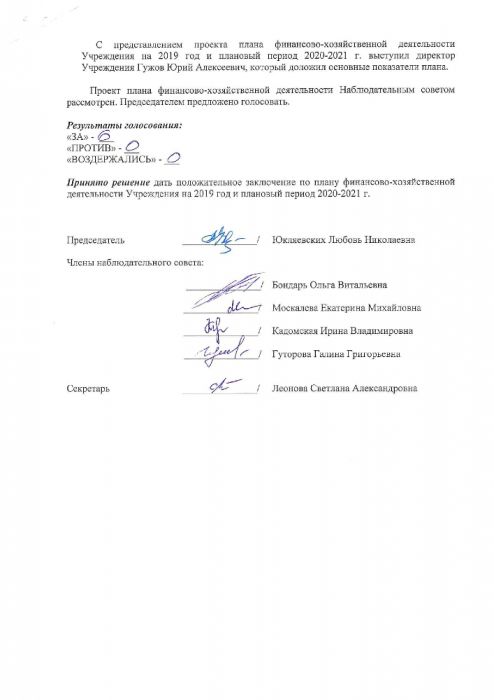 Протокол заседания наблюдательного совета государственного автономного учреждения стационарного социального обслуживания Новосибирской области «Каменский психоневрологический интернат